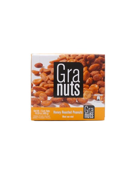 33020 - Granust. Roasted Peanuts - 12ct/1.41oz. (Case Of 48) - Box:  - Loc: Q1