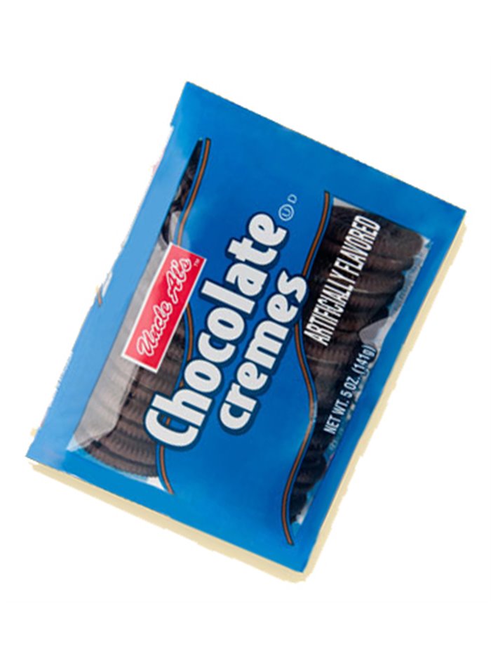 10216 - Uncle AL's Cookies, Chocolate Cremes - 5 oz. (Case of 12) - Box:  - Loc: F8