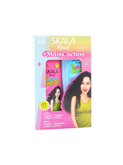 33216 - Skala. Mais Cachos. Shampoo & Conditioner.  - 325ml Pkg of 2. - Box:  - Loc: L1