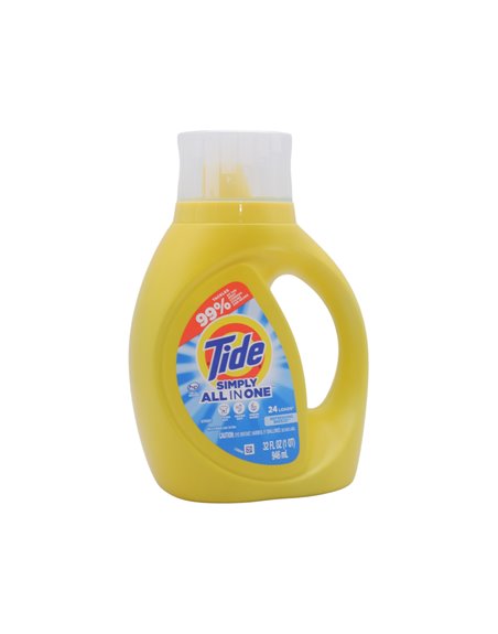 33234 - Tide Liquid Detergent, Simply Refreshing Breeze - 32 fl. oz. (Case of 6) - Box:  - Loc: 