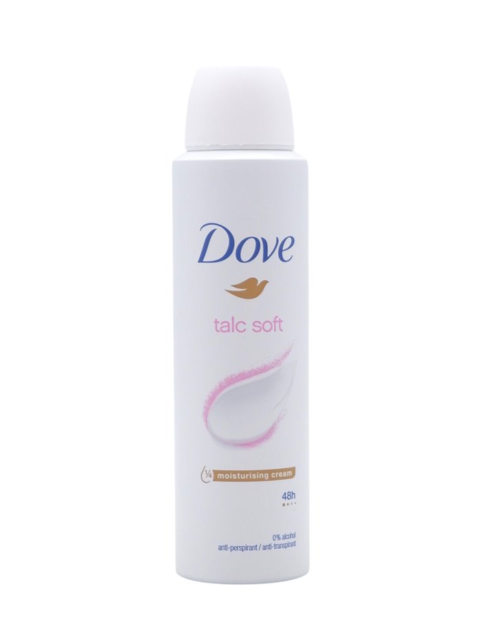 33260 - Dove Deodorant Spray, Talc Soft 150ml. (Case of 6) - Box:  - Loc: K9