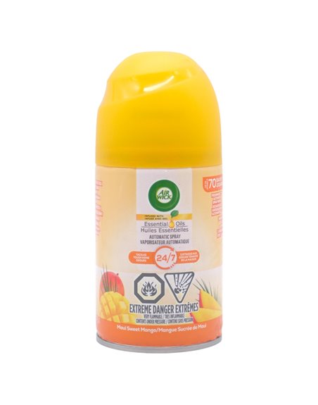 33275 - Air Wick Refill Ultra Machine Can, Sweet Mango - 180g (Case of 6) - Box:  - Loc: I3