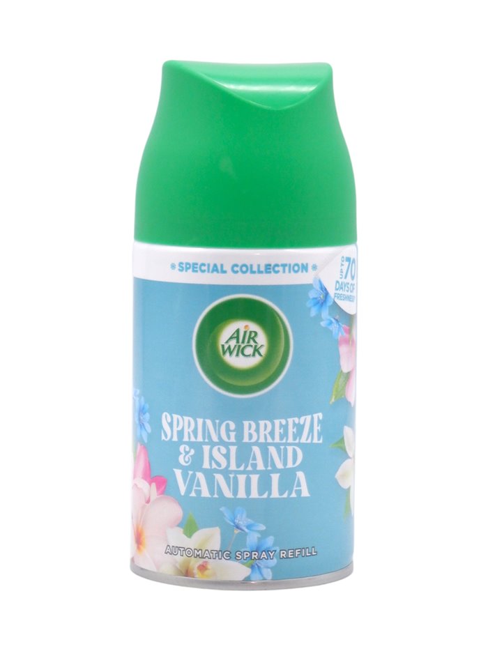 33293 - Air Wick Refill Ultra Machine Can, Spring Breeze & Island Vanila - 250ml (Case of 6) - Box:  - Loc: I3