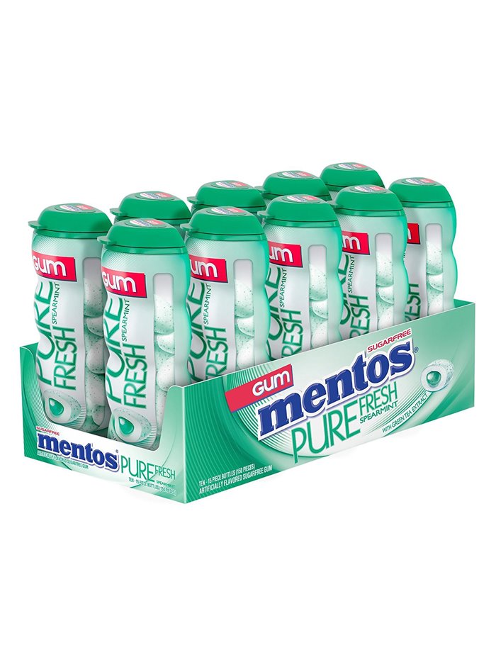 10414 - Mentos Gum Pure Fresh, Spearmint - 10/15pcs - Box:  - Loc: N2