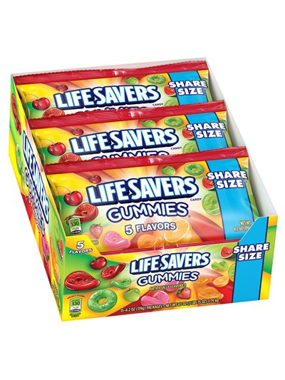 10421 - LifeSavers Gummies 5 Flavors Share Size - 15ct - Box:  - Loc: L11