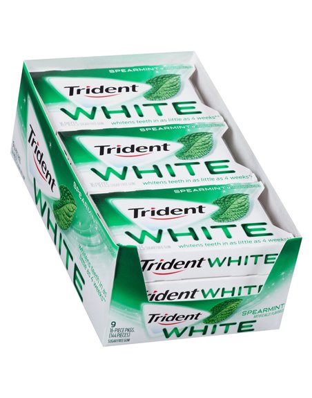10431 - Trident White Spearmint - 9/16 Pieces - Box:  - Loc: N3