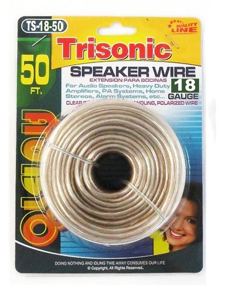 10437 - Trisonic Speaker Wire 18 Gauge, 50 ft (TS-18-50) - Box:  - Loc: A1