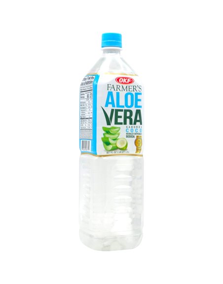 33364 - OKF Aloe Vera Drink, Coconut - 1.5 Lt (Case of 12) - Box:  - Loc: F7