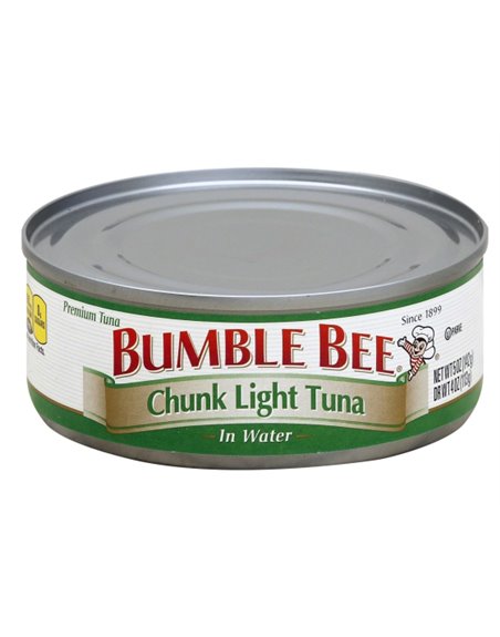 10543 - Bumble Bee Chunk Light Tuna in Water - 5oz (Case of 48) - Box:  - Loc: M4