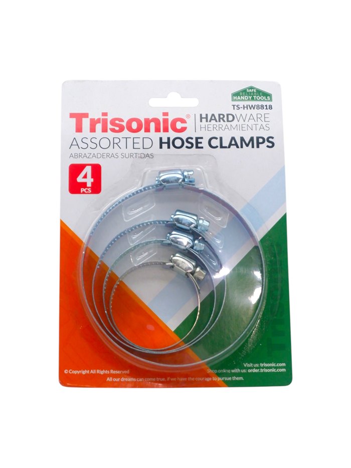 33408 - Trisonic. L-Assorted Hose Clamp. ( TS-HW8818 ) - Box:  - Loc: A1