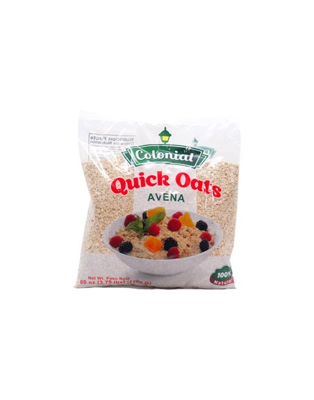 33418 - Colonial Quick Oats ( Avena ) - 60oz (Case of 6) - Box:  - Loc: 