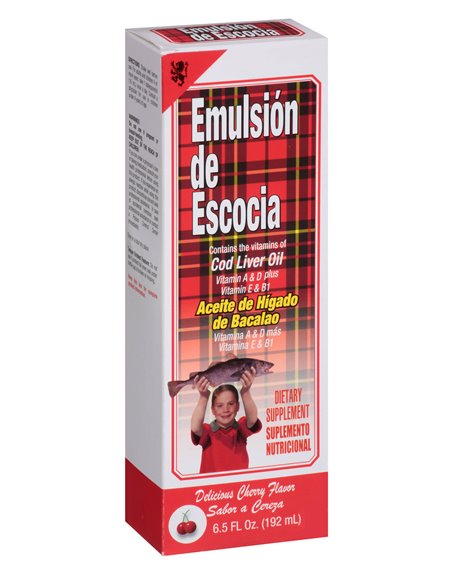 10553 - Emulsión De Escocia, Cherry - 6.5 fl. oz. (Case of 48) - Box:  - Loc: L1