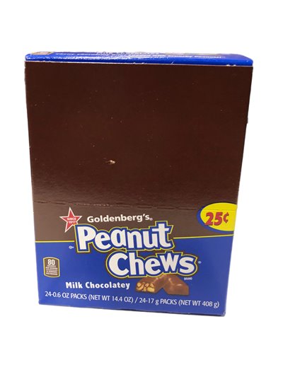 10597 - Peanut Chews Milk Chocolate 25¢ - 24ct/0.6 oz. - Box:  - Loc: M6