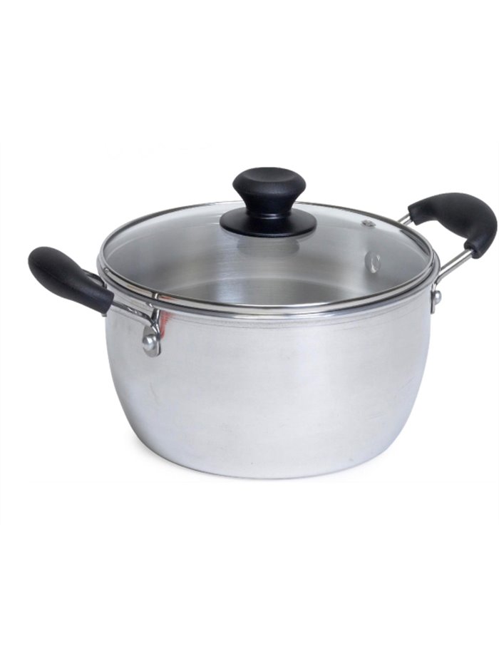 10626 - Imusa Aluminum Sauce Pot W/Glass Lid, 6 Qt. - Box:  - Loc: J10