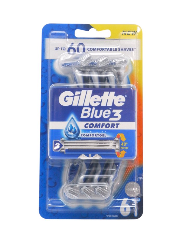 33550 - Gillette Blue3. Comfort  6ct - Box:  - Loc: L0