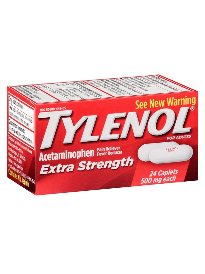 10737 - Tylenol Extra Strength 500mg - 24ct - Box:  - Loc: K2