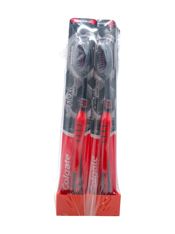 33638 - Colgate Toothbrush Super Flexi Charcoal - (Pack of 12) - Box:  - Loc: K8