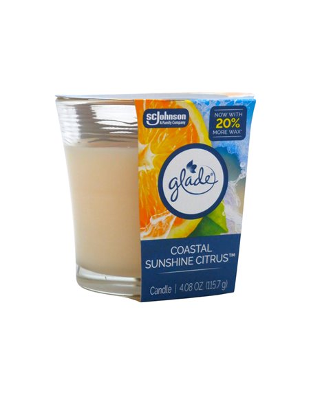 33667 - Glade Candle. Coastal Sunshine Citrus - 4.08 oz. (Case of 6) - Box:  - Loc: I5