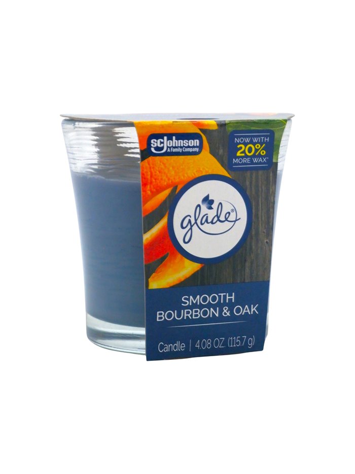 33668 - Glade Candle. Smooth Bourbon & Oak - 4.08 oz. (Case of 6) - Box:  - Loc: I5