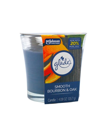 33668 - Glade Candle. Smooth Bourbon & Oak - 4.08 oz. (Case of 6) - Box:  - Loc: I5