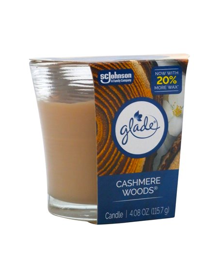 33671 - Glade Candle. Cashmere Wood - 4.08 oz. (Case of 6) - Box:  - Loc: I5