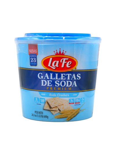 33688 - La Fe. Soda Crackers SaLtine - 24.3 fl. oz. (Case of 12) - Box:  - Loc: R5