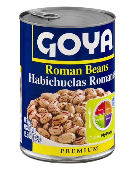 11038 - Goya Roman Beans - 15.5 oz. (Pack of 24) - Box:  - Loc: G11