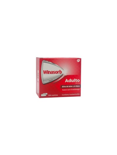 33884 - Winasorb Adult 500mg - 104 Caplets - Box:  - Loc: K6