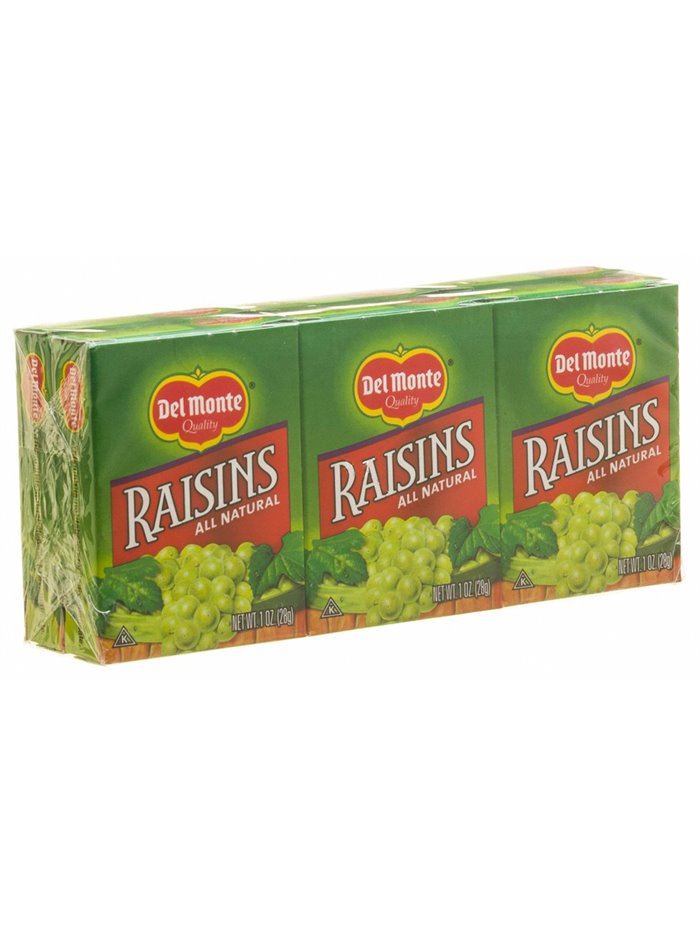 11412 - Del Monte Raisins - 1 oz. ( 6 Pack ) - Box:  - Loc: N0