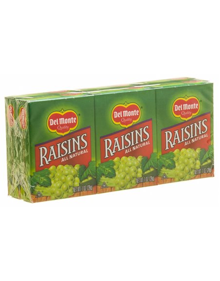 11412 - Del Monte Raisins - 1 oz. ( 6 Pack ) - Box:  - Loc: N0