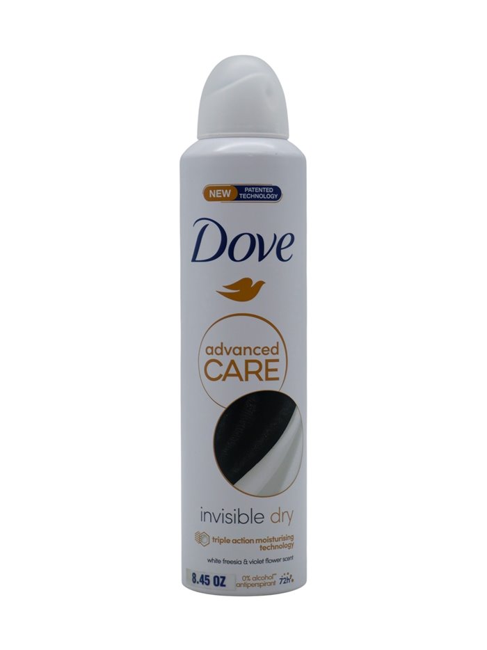 34080 - Dove Advance Care Deodorant Spray,  Invisible Dry - 250ml - Box:  - Loc: 31M