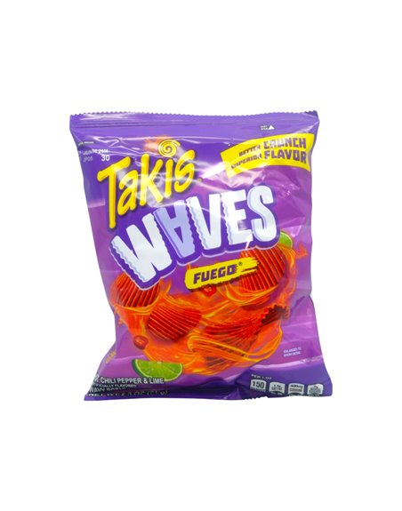 34082 - Barcel Takis Waves Fuego  2.5 oz - Box:  - Loc: P1