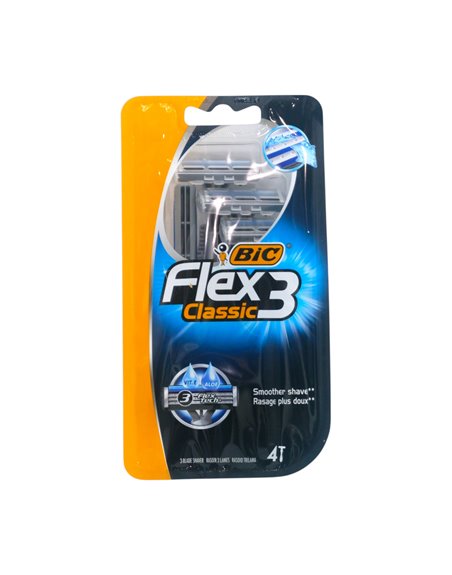 34131 - Bic Flex3 Classic Razor. - 4ct. - Box:  - Loc: L0