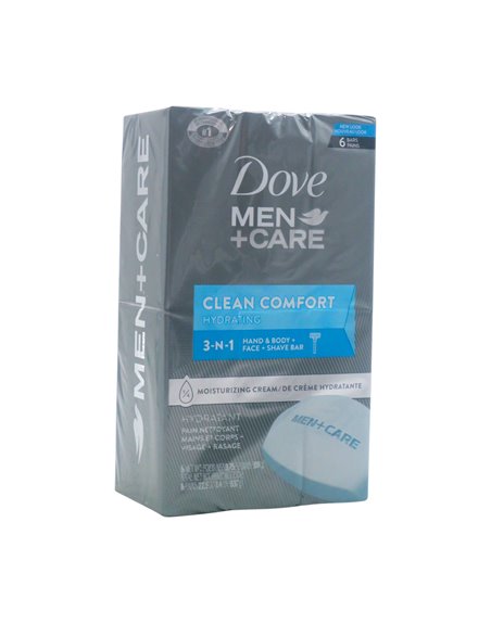 34149 - Dove Men + Care Soap Bar, Clean Comfort - 3.75 oz. (Pack of 6)/ (Case of 12) - Box:  - Loc: K7