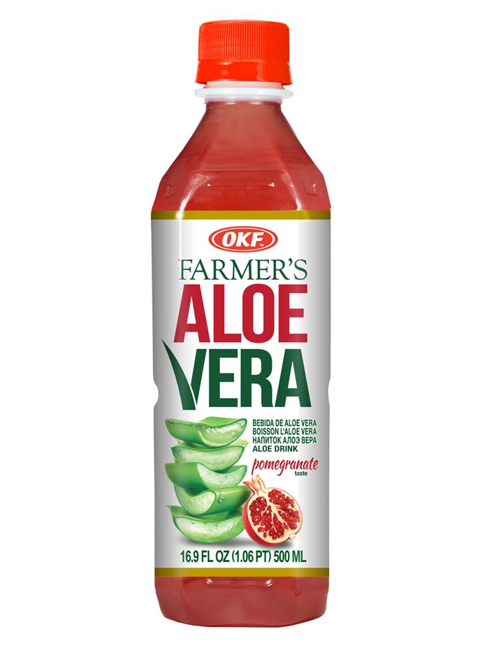 11662 - OKF Aloe Vera Drink, Pomegranate - 500ml - (Case of 20) - Box:  - Loc: F10