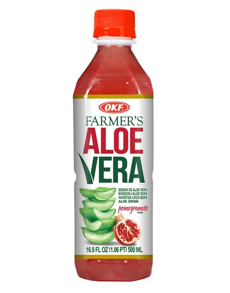 11662 - OKF Aloe Vera Drink, Pomegranate - 500ml - (Case of 20) - Box:  - Loc: F10
