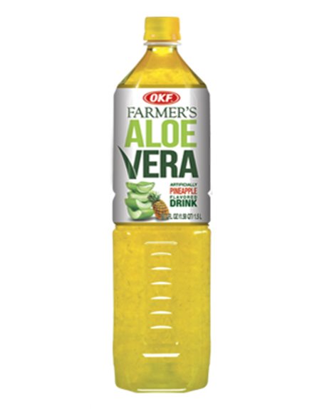 11672 - OKF Aloe Vera Drink, Pineapple - 1.5 Lt (Case of 12) - Box:  - Loc: F7