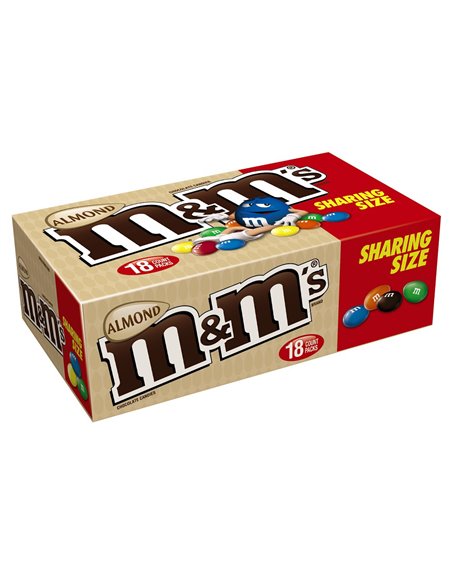 11737 - M&M's Almond Share Size - 18ct - Box:  - Loc: M6