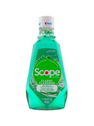 34267 - Crest Scrope Mouthwash, Classic - 1 L. - Box:  - Loc: K4