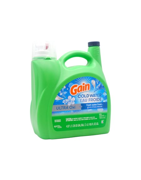 34318 - Gain Liquid Laundry Detergent, Cold Water - 165 fl. oz. (Case of 4) - Box:  - Loc: 41F