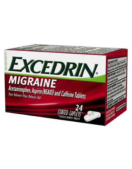 11935 - Excedrin Migraine - 24 Caps - Box:  - Loc: K1