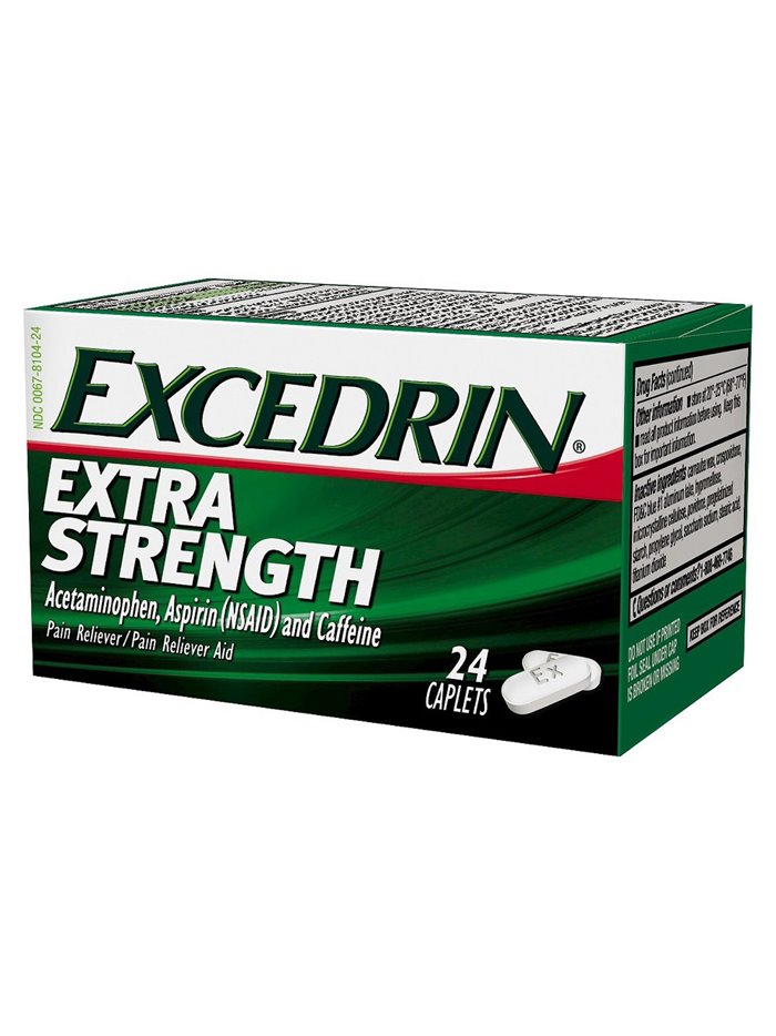 12068 - Excedrin Extra Strength - 24 Caps - Box:  - Loc: K1