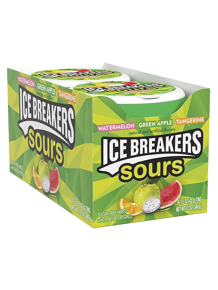12269 - Ice Breakers Sours, Green Apple | Watermelon | Tangerine - 8ct/1.5 oz. - Box:  - Loc: M11