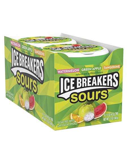 12269 - Ice Breakers Sours, Green Apple | Watermelon | Tangerine - 8ct/1.5 oz. - Box:  - Loc: M11