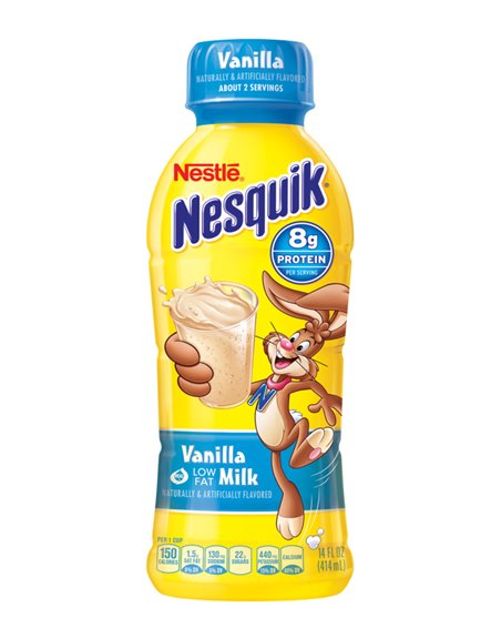 12313 - Nesquik Liquid Vanilla - 14 fl. oz. (12 Packs) - Box:  - Loc: E6