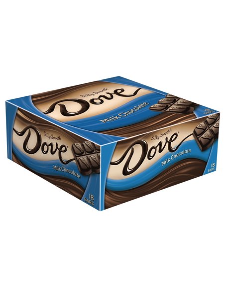 12336 - Dove Milk Chocolate Silky Smooth - 18 Bars - Box:  - Loc: M9