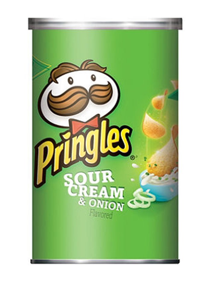 12518 - Pringles Sour Cream & Onion - 2.5 oz (12 Pack) - Box:  - Loc: N5