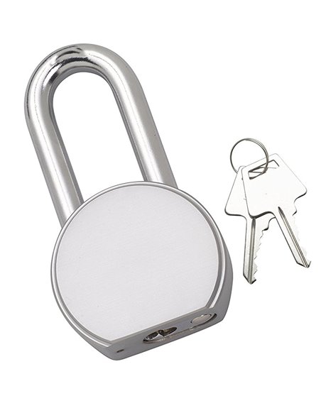 13133 - 2.5" Solid Steel Padlock (Long Shaft) - (TS-LKG650L) - Box:  - Loc: J1