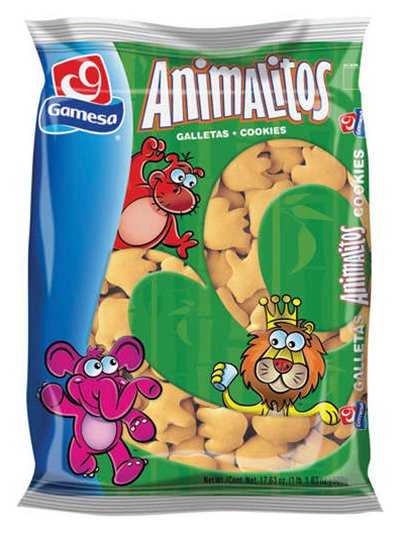 13247 - Gamesa Animalitos Cookies - 16 oz. - Box:  - Loc: F1