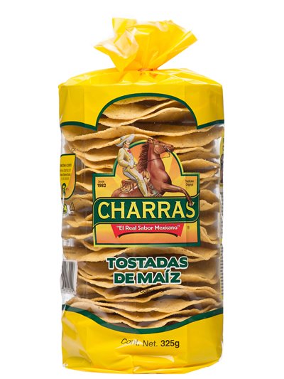 13250 - Charras Tostadas "No Return" - 11.46 oz. (Case of 15) - Box:  - Loc: N10